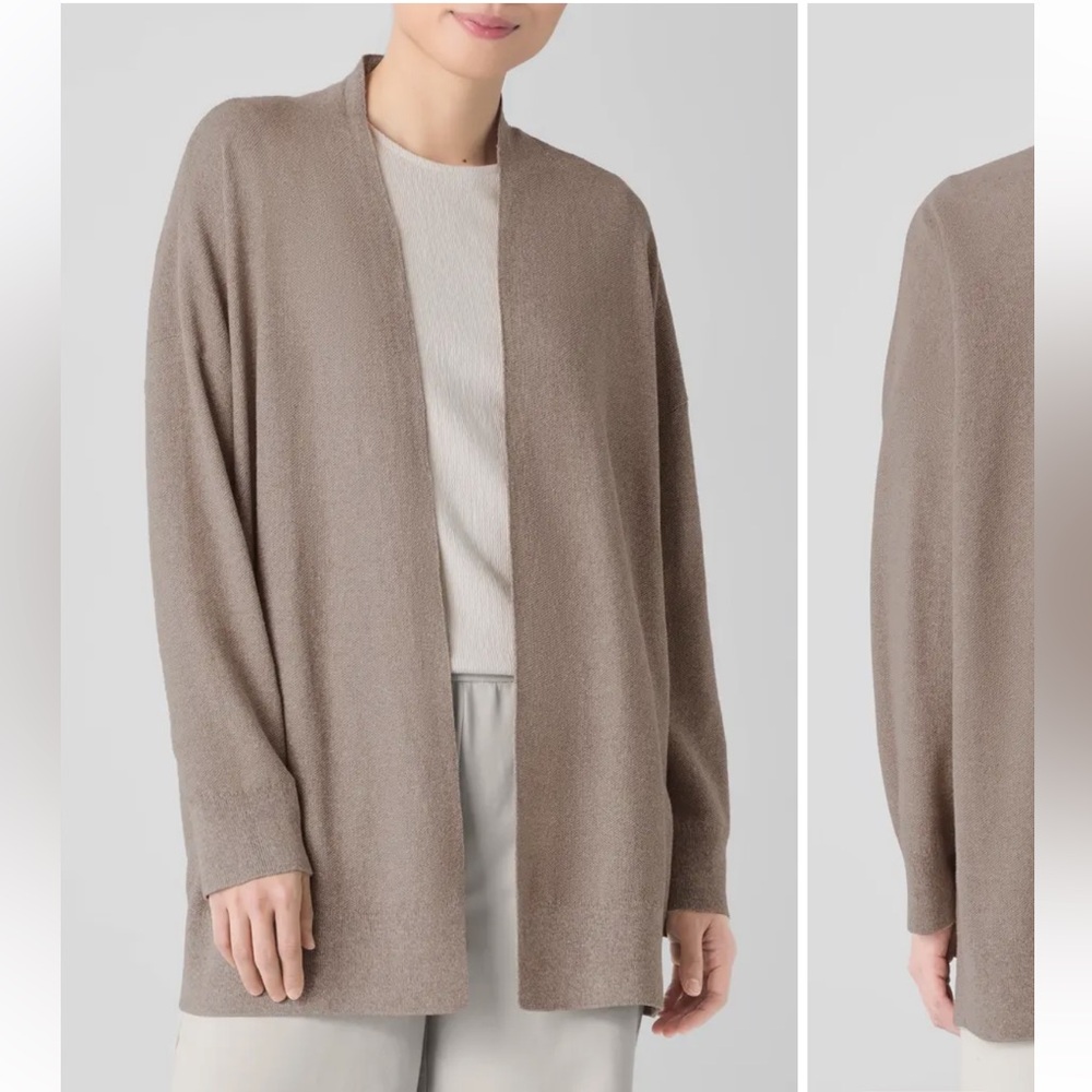 Eileen Fisher Organic Linen Blend Cardigan S